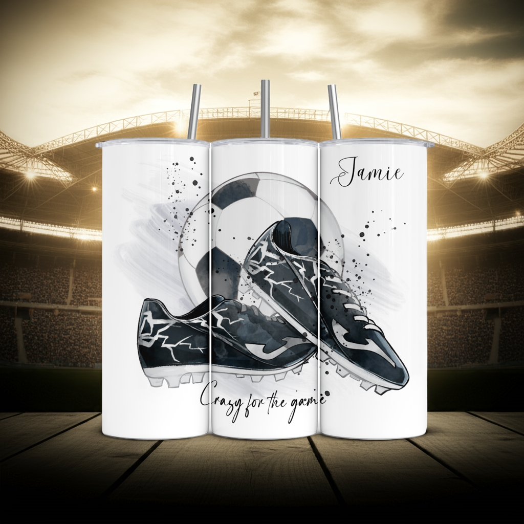 Personalised Insulated Tumbler Travel Sports Bottle - Football Crazy