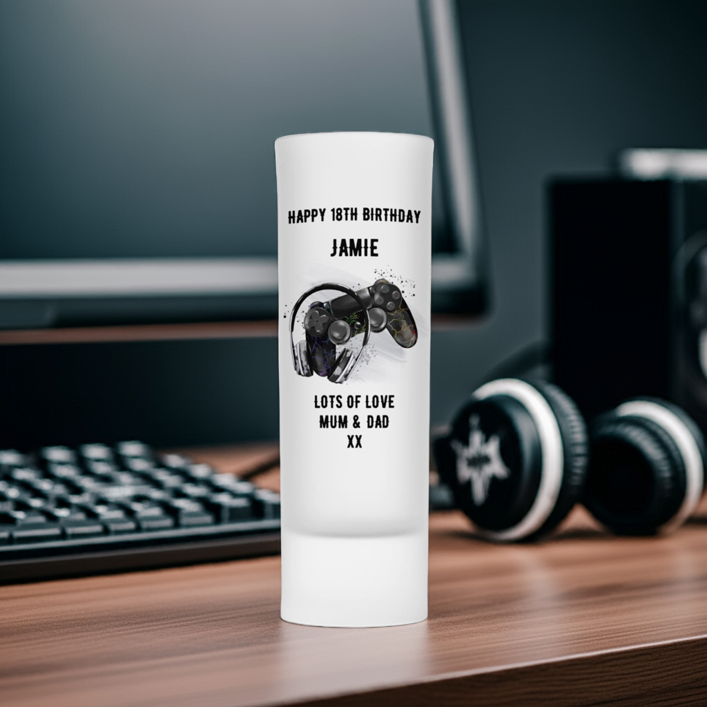 Personalised Shot Glass - Gaming Controller Design