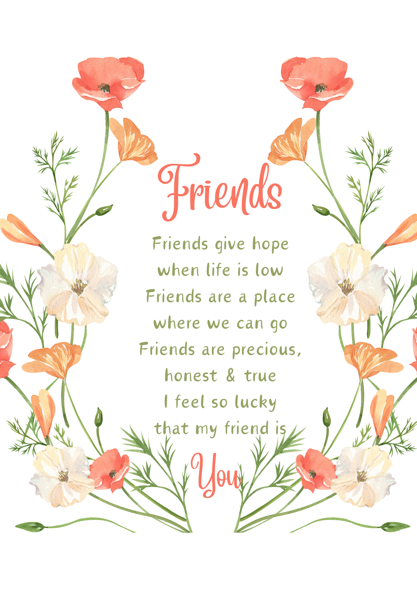 Personalised Tote Shopping Bag - Friends Give Hope Design
