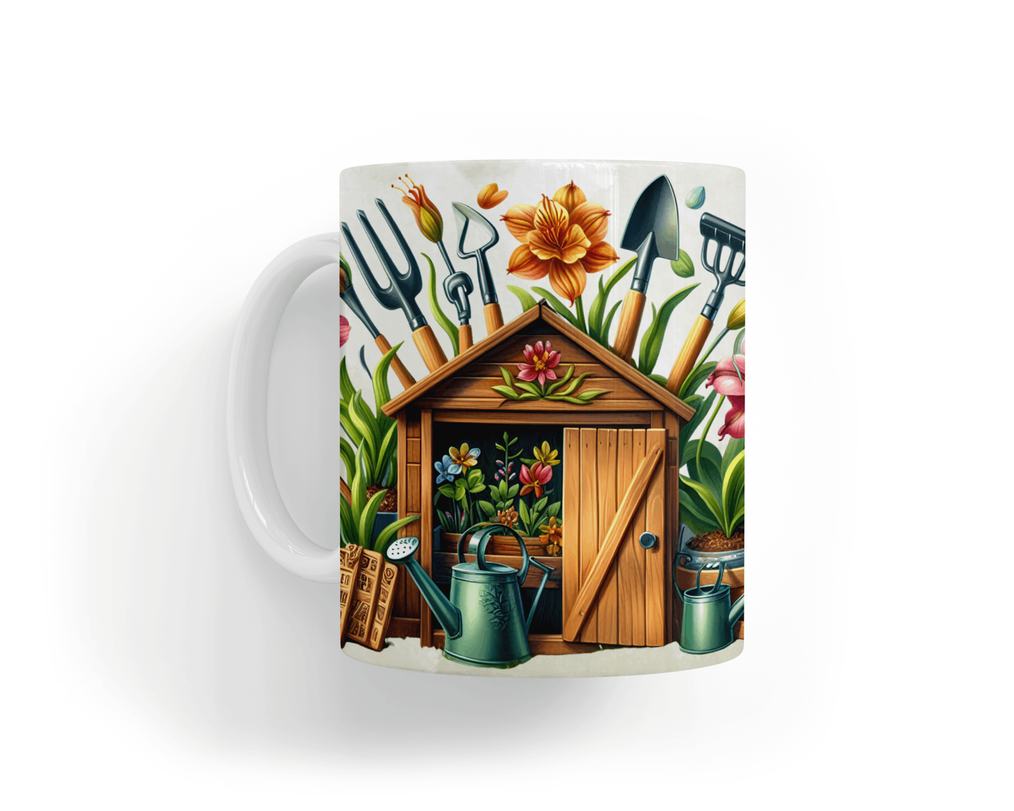 Ceramic Mug - "Gardening Is My Therapy" Design