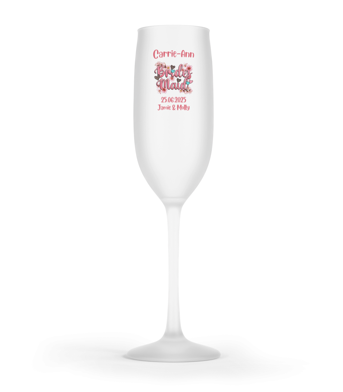 Personalised Flute Glass - Bridesmaid Wedding