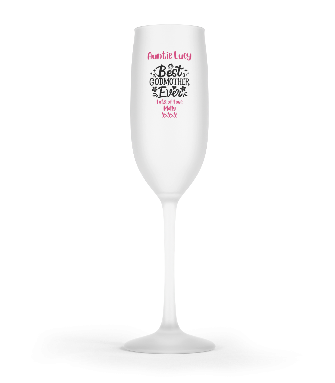 Personalised Flute Glass - Best Godmother