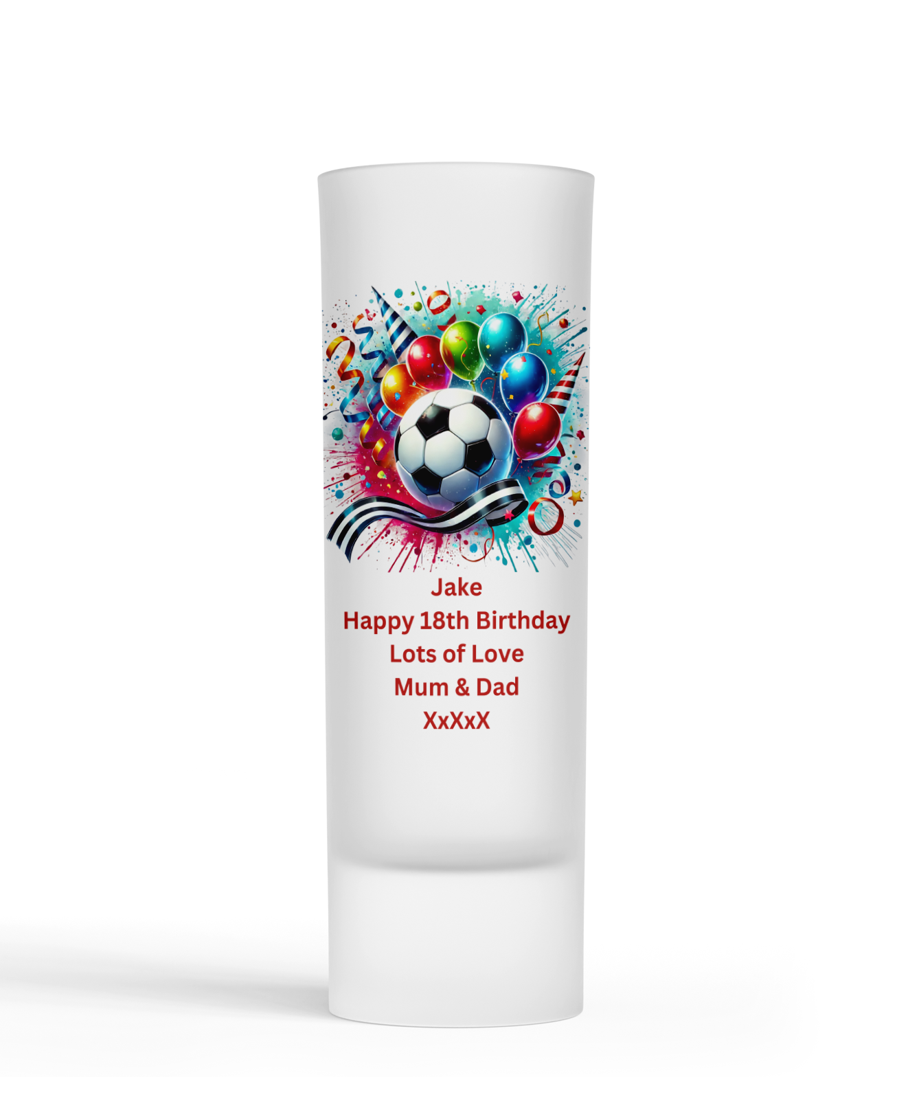 Personalised Shot Glass - Football Birthday