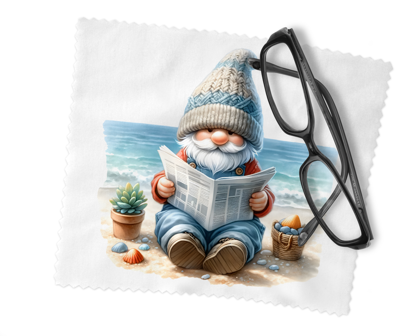 Personalised Glasses Case - Gnome Newspaper Design