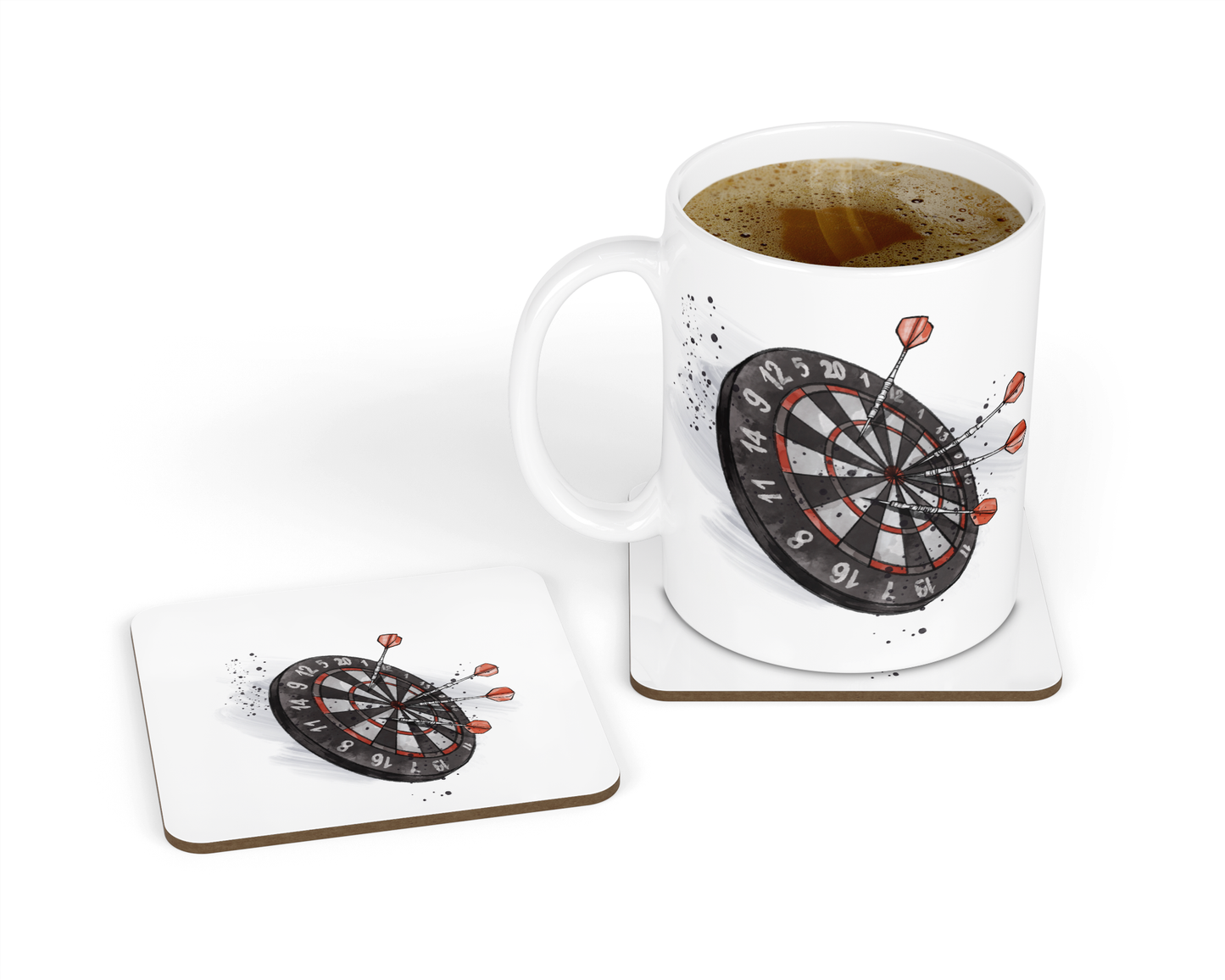 Personalised Mug & Coaster - Darts Design