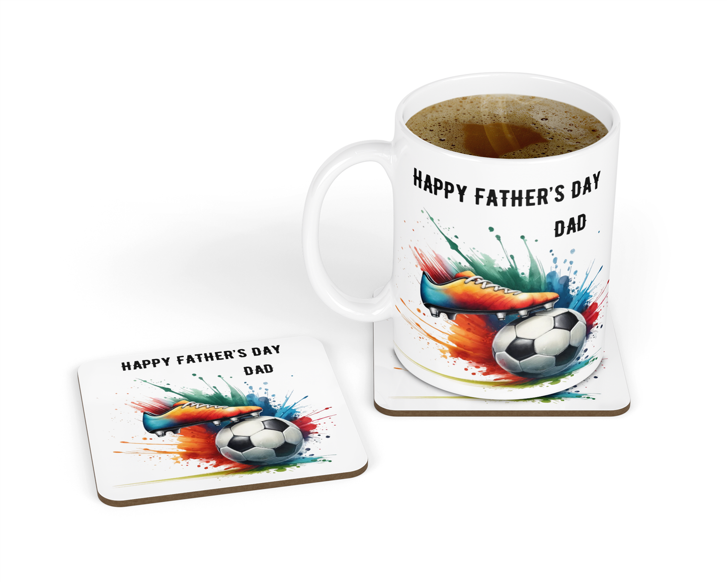 Personalised Mug & Coaster - Football Boot