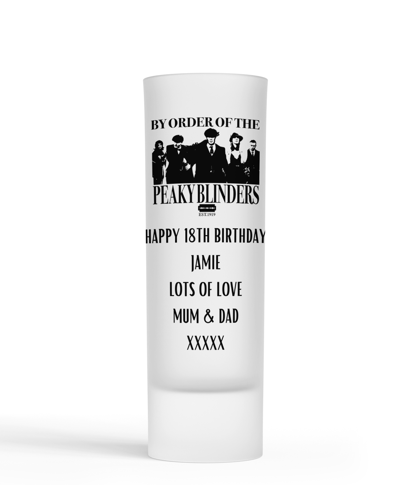 Personalised Shot Glass - Peaky Blinders
