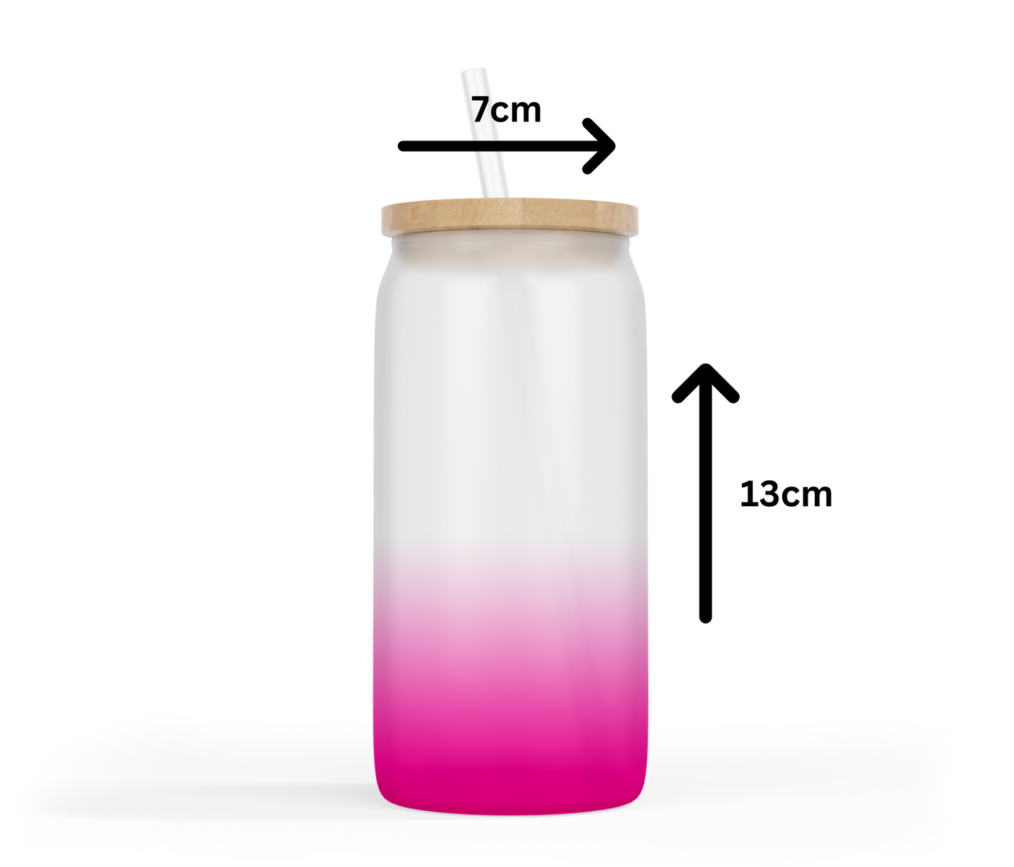 Personalised Ombre Coloured Glass Tumbler - Malibu Rum Design