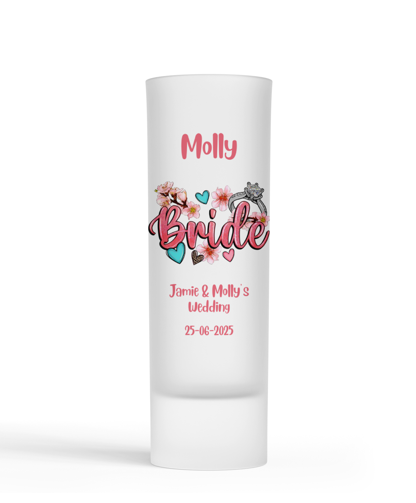 Personalised Shot Glass - Bride Wedding