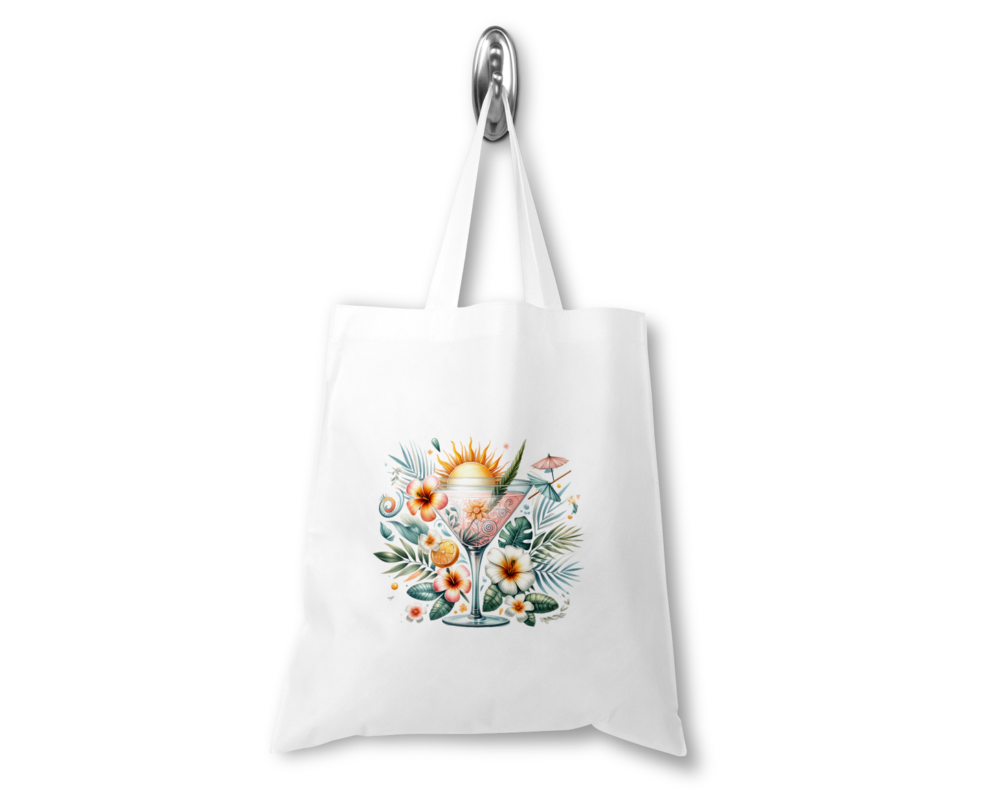Personalised Tote Shopping Bag - Cocktail Design