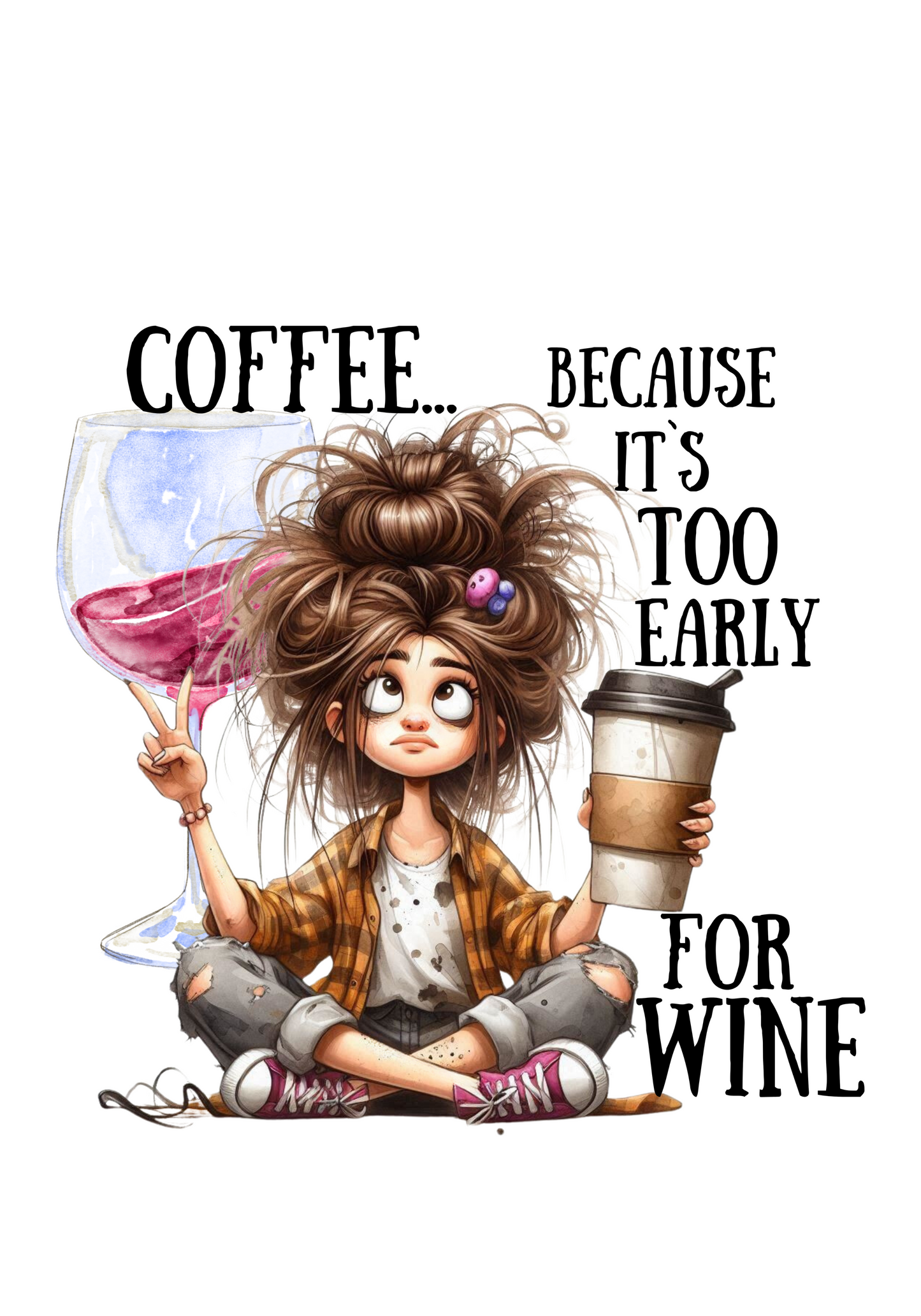 Personalised Tote Shopping Bag - Funny Coffee|Wine Design