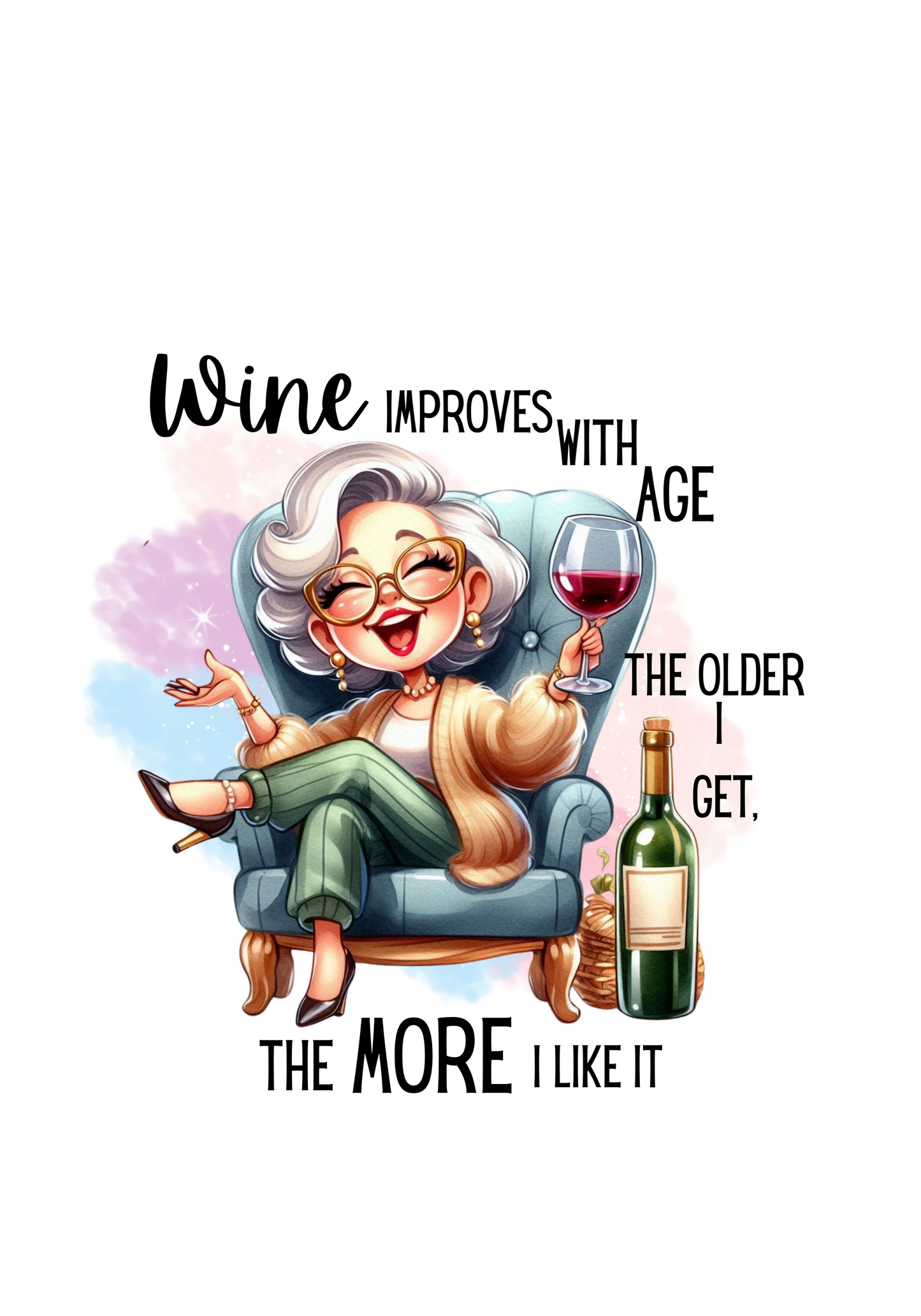 Personalised Tote Shopping Bag - Funny Wine Improves With Age Design