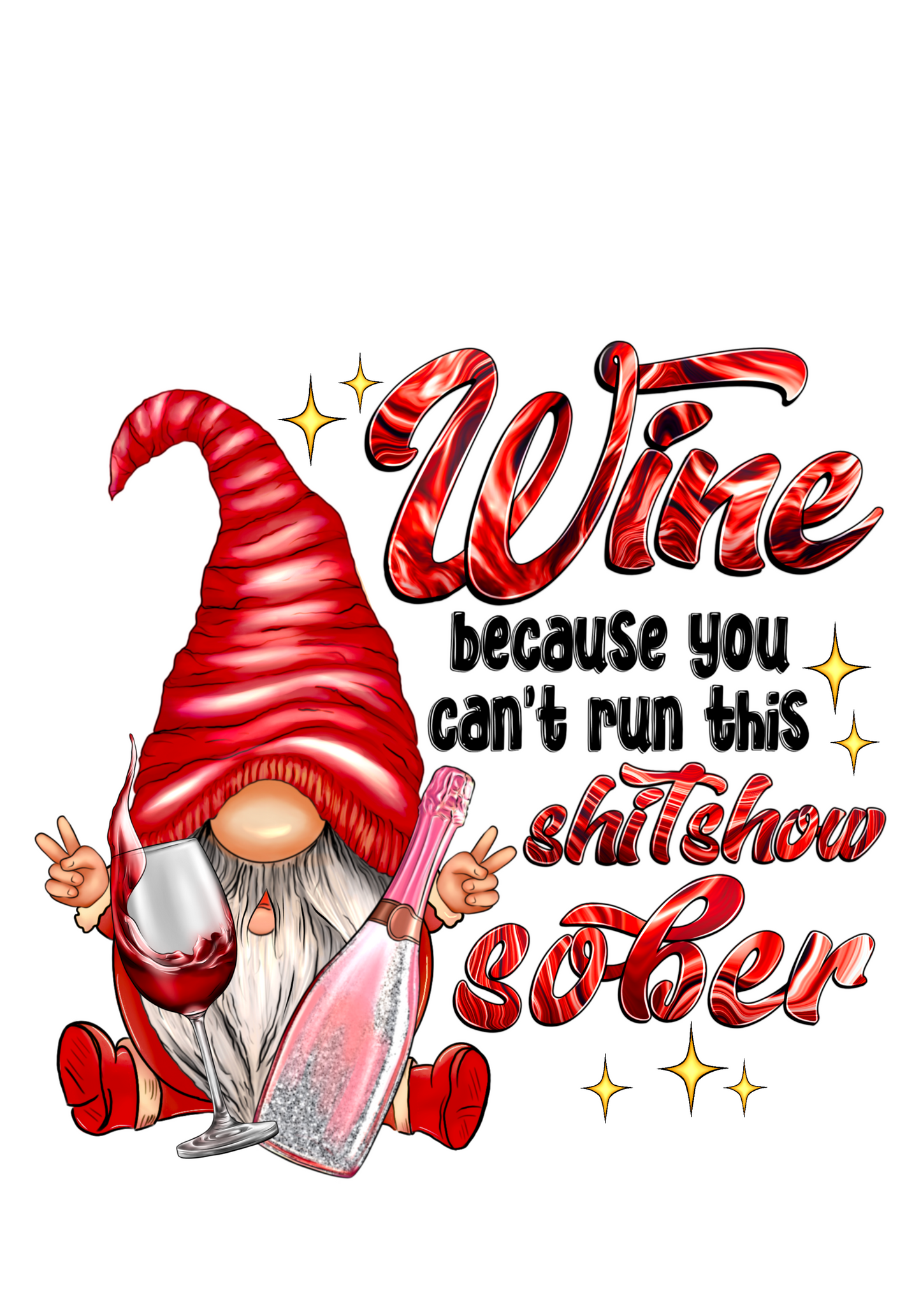 Personalised Tote Shopping Bag - Comical Wine Gonk Design