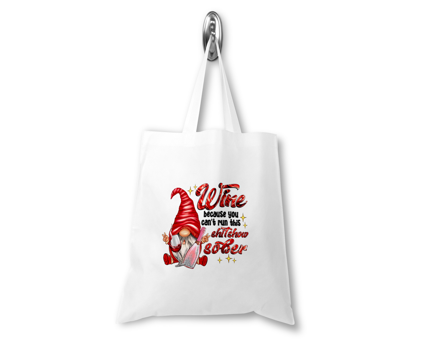 Personalised Tote Shopping Bag - Comical Wine Gonk Design