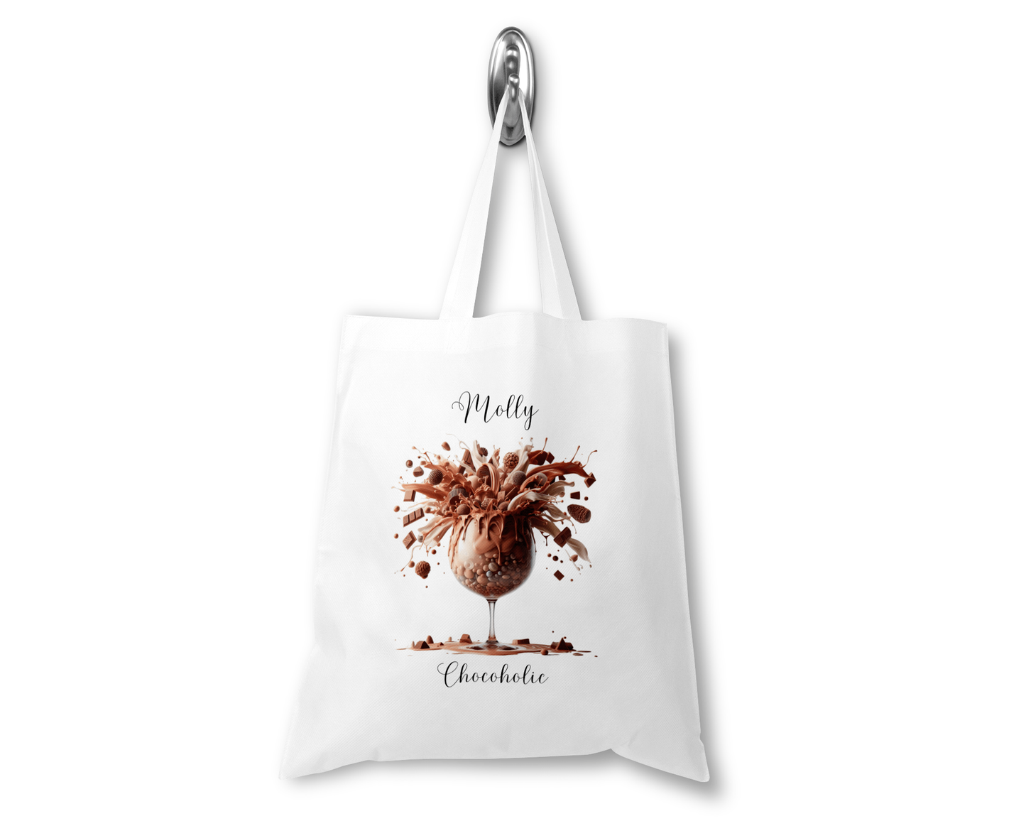 Personalised Tote Shopping Bag - Chocoholic Shake Design