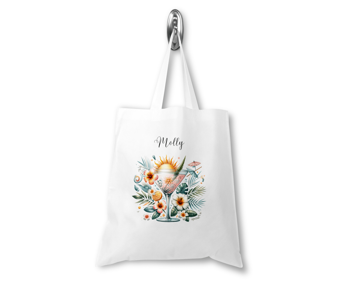 Personalised Tote Shopping Bag - Cocktail Design