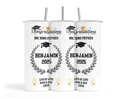 Personalised Insulated Tumbler Travel Bottle - Graduation