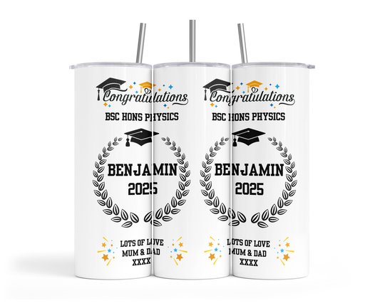 Personalised Insulated Tumbler Travel Bottle - Graduation