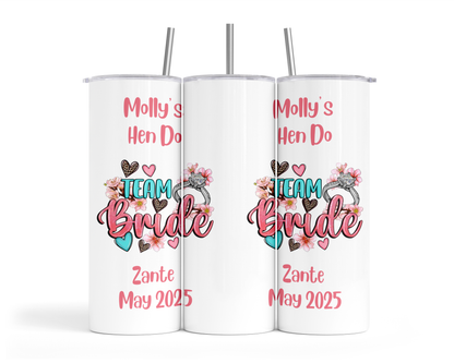 Personalised Insulated Tumbler Travel Bottle - Hen Party