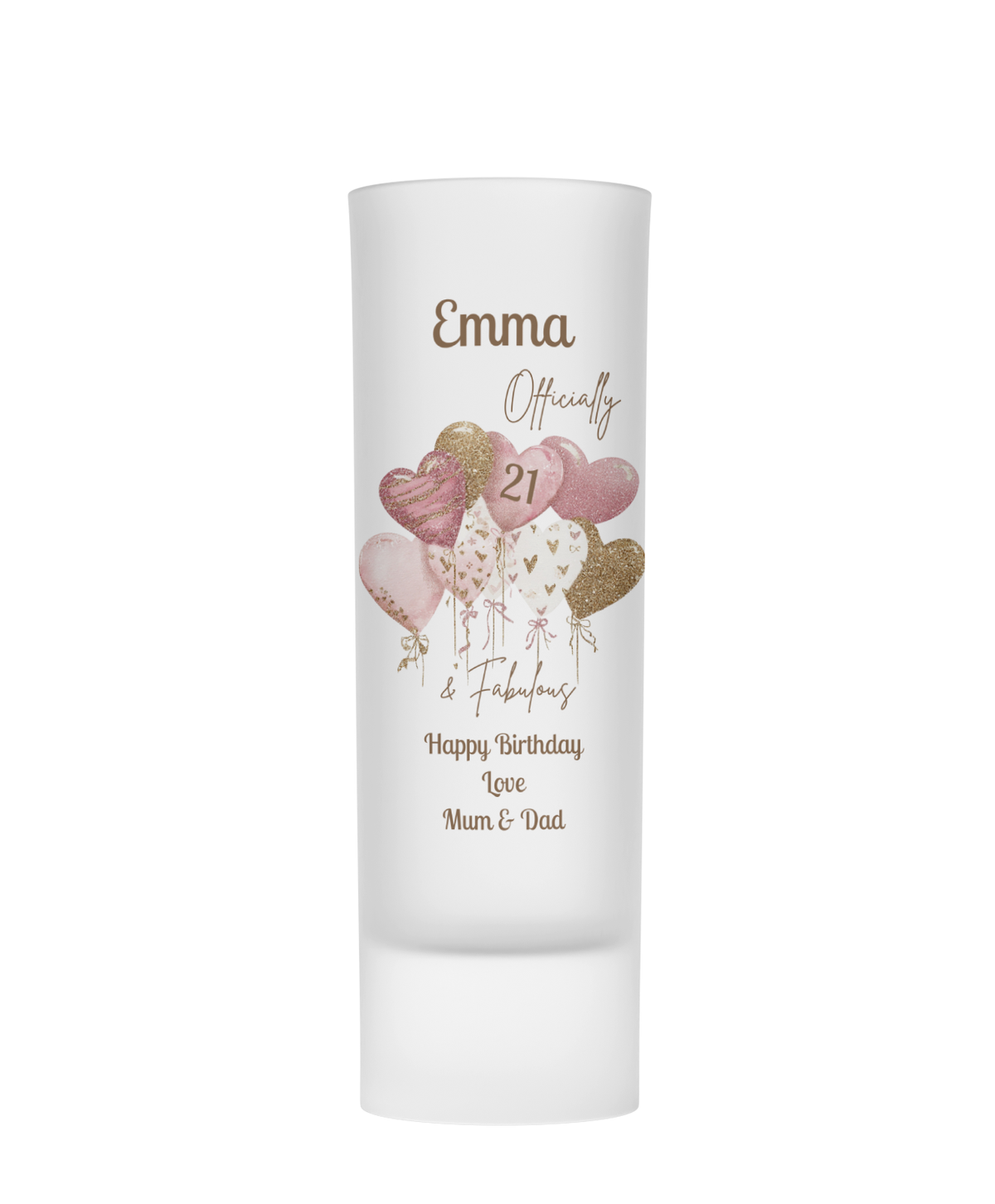 Personalised Shot Glass - Officially & Fabulous Birthday Design