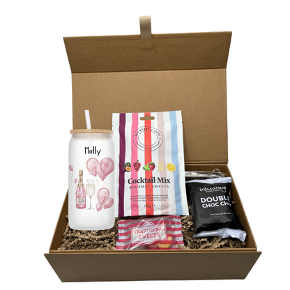 Personalised 60th Birthday Design Frosted Glass Tumbler Hamper Gift Box