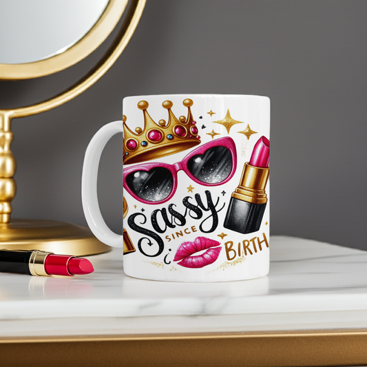 Ceramic Mug - Sassy Since Birth Design