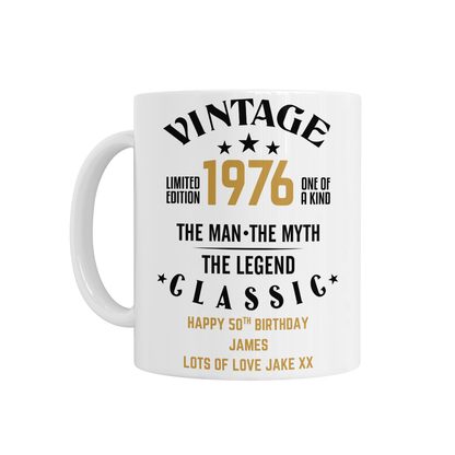 Personalised Ceramic Mug - The Man The Myth The Legend Design