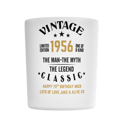 Personalised Frosted Glass Tumbler - The Man The Myth The Legend Design