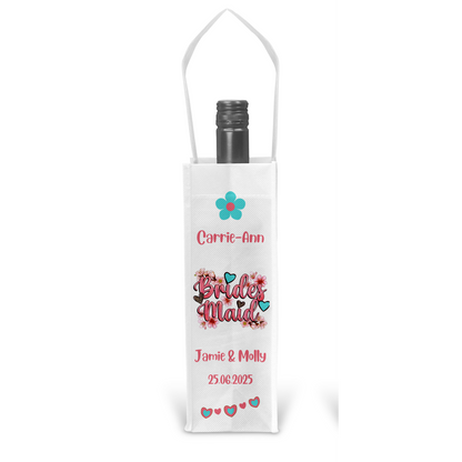 Personalised Bottle Gift Bag - Bridesmaid Wedding
