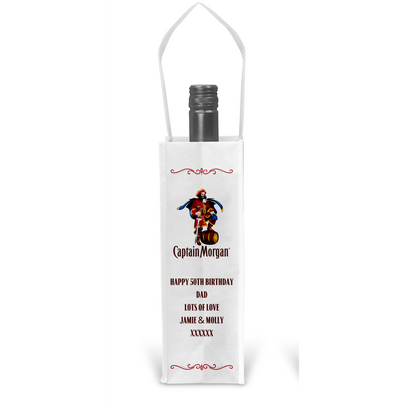 Personalised Bottle Gift Bag - Captain Morgan Rum Design