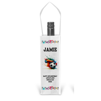 Personalised Bottle Gift Bag - Football Boot