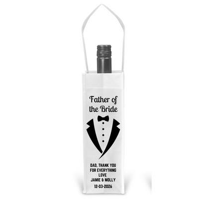 Personalised Bottle Gift Bag - Father of the Bride Wedding