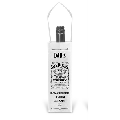Personalised Bottle Gift Bag - Jack Daniels Design