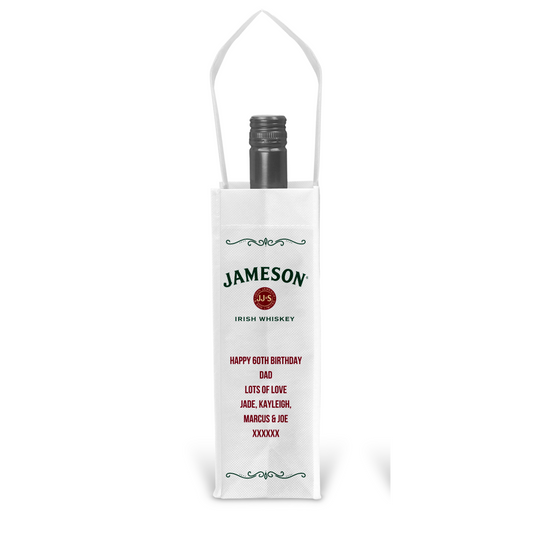 Personalised Bottle Gift Bag - Jameson Design
