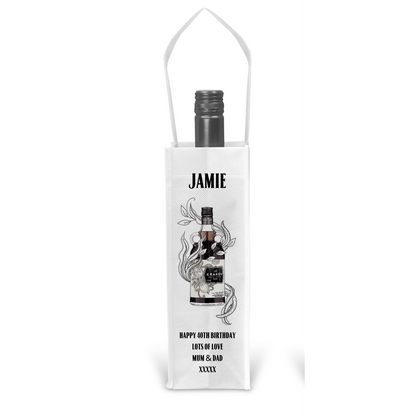 Personalised Bottle Gift Bag - Kraken Rum Design