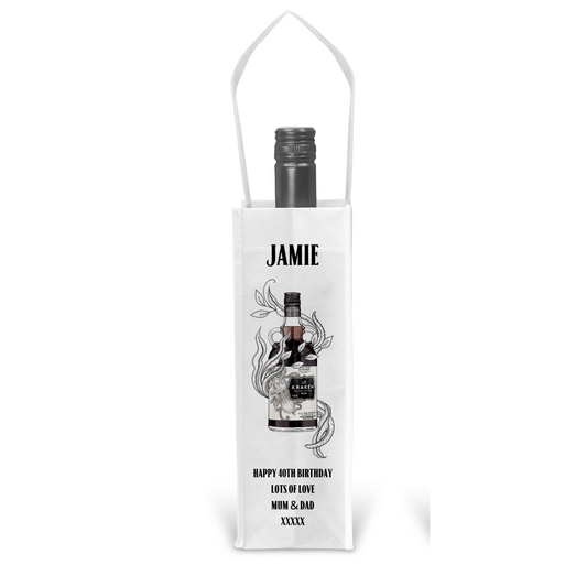Personalised Bottle Gift Bag - Kraken Rum Design