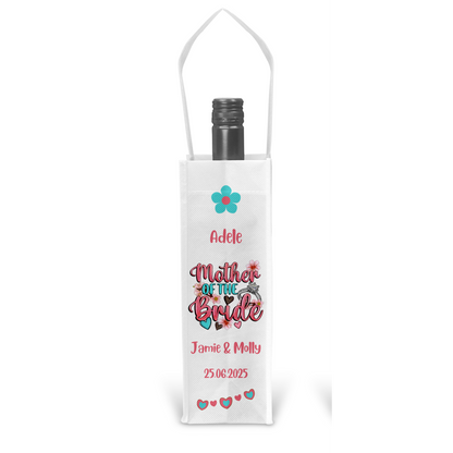 Personalised Bottle Gift Bag - Mother of the Bride Wedding Design