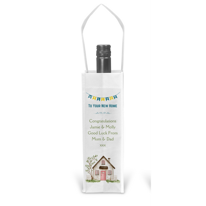 Personalised Bottle Gift Bag - New Home Design