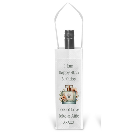 Personalised Bottle Gift Bag - Birthday Perfume