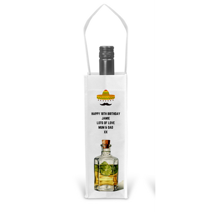 Personalised Bottle Gift Bag - Tequila Design