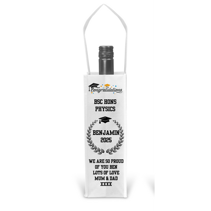 Personalised Bottle Gift Bag - Graduation