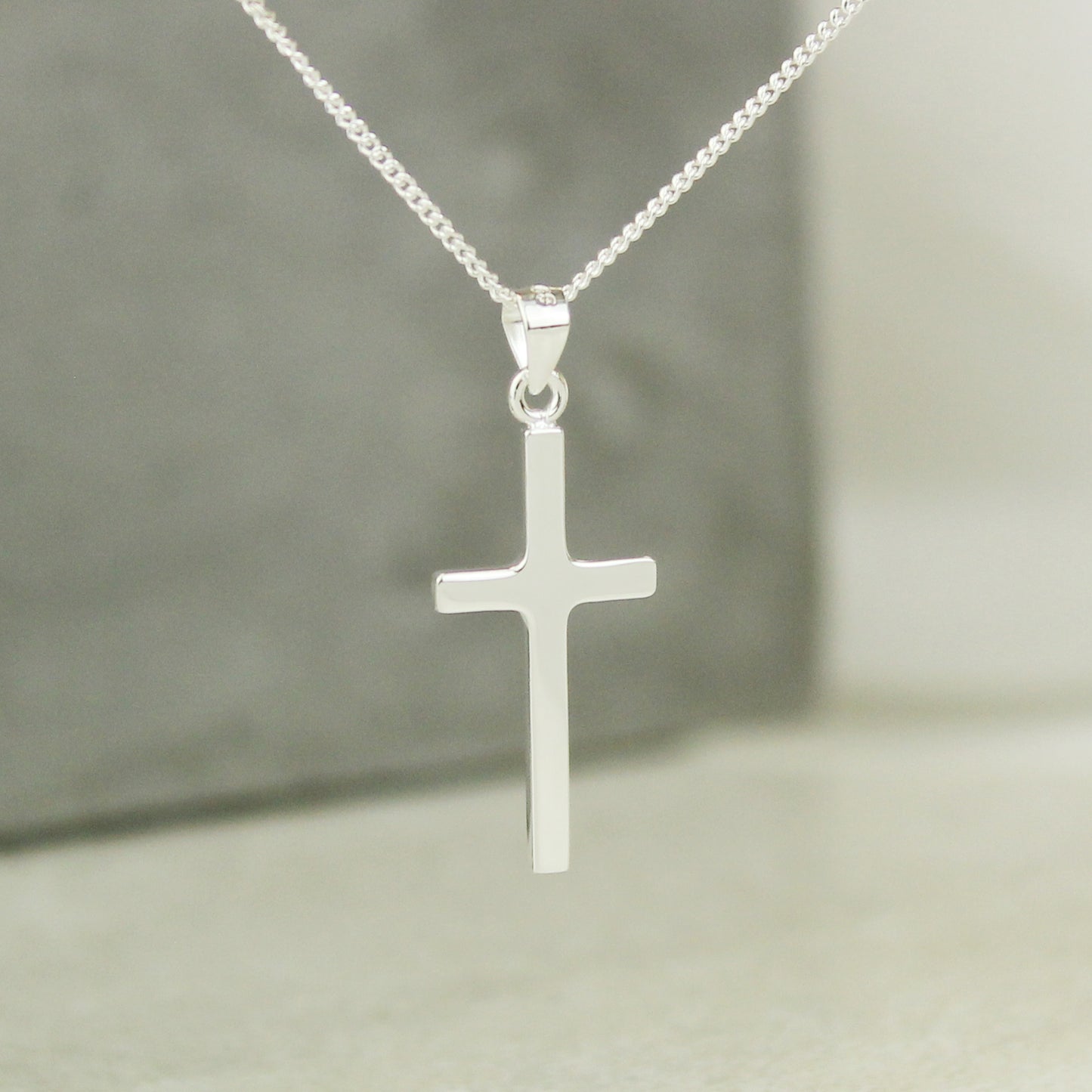 Personalised Christening Communion Cross Necklace and Box