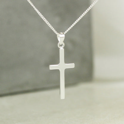 Personalised Christening Communion Cross Necklace and Box