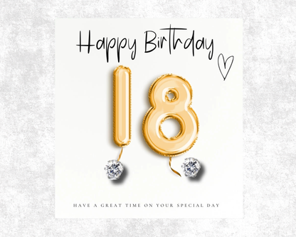 18th Birthday Silver Cubic Zirconia Earrings & Gift Box