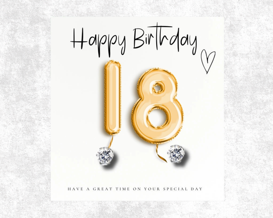 18th Birthday Silver Cubic Zirconia Earrings & Gift Box
