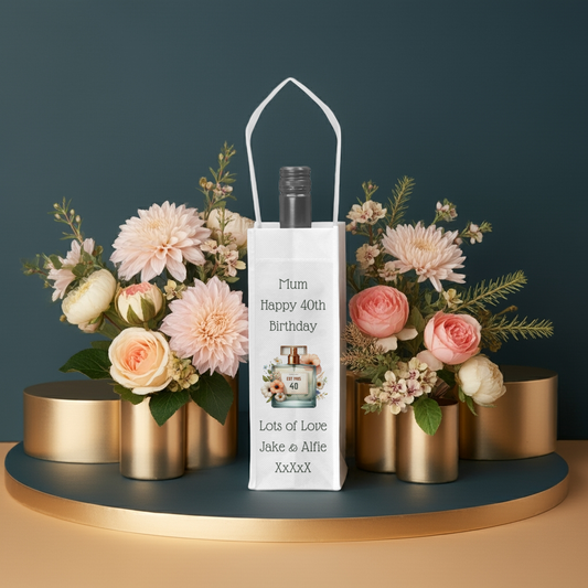 Personalised Bottle Gift Bag - Birthday Perfume