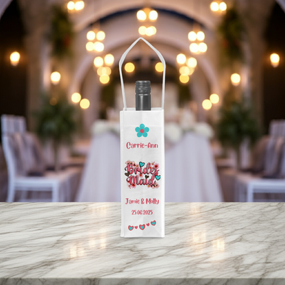 Personalised Bottle Gift Bag - Bridesmaid Wedding