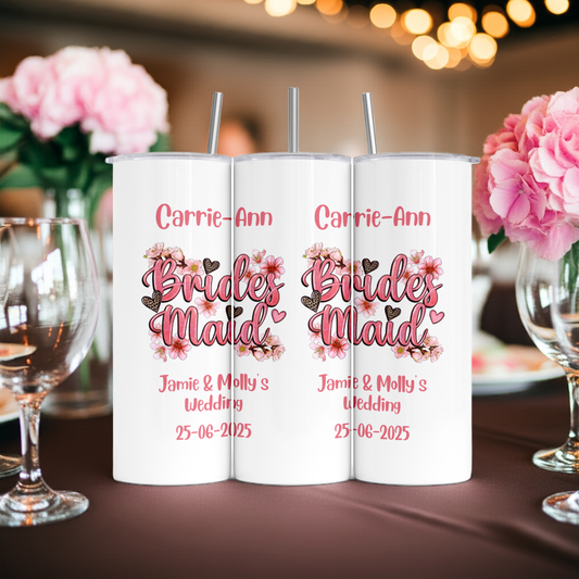 Personalised Insulated Tumbler Travel Bottle - Bridesmaid