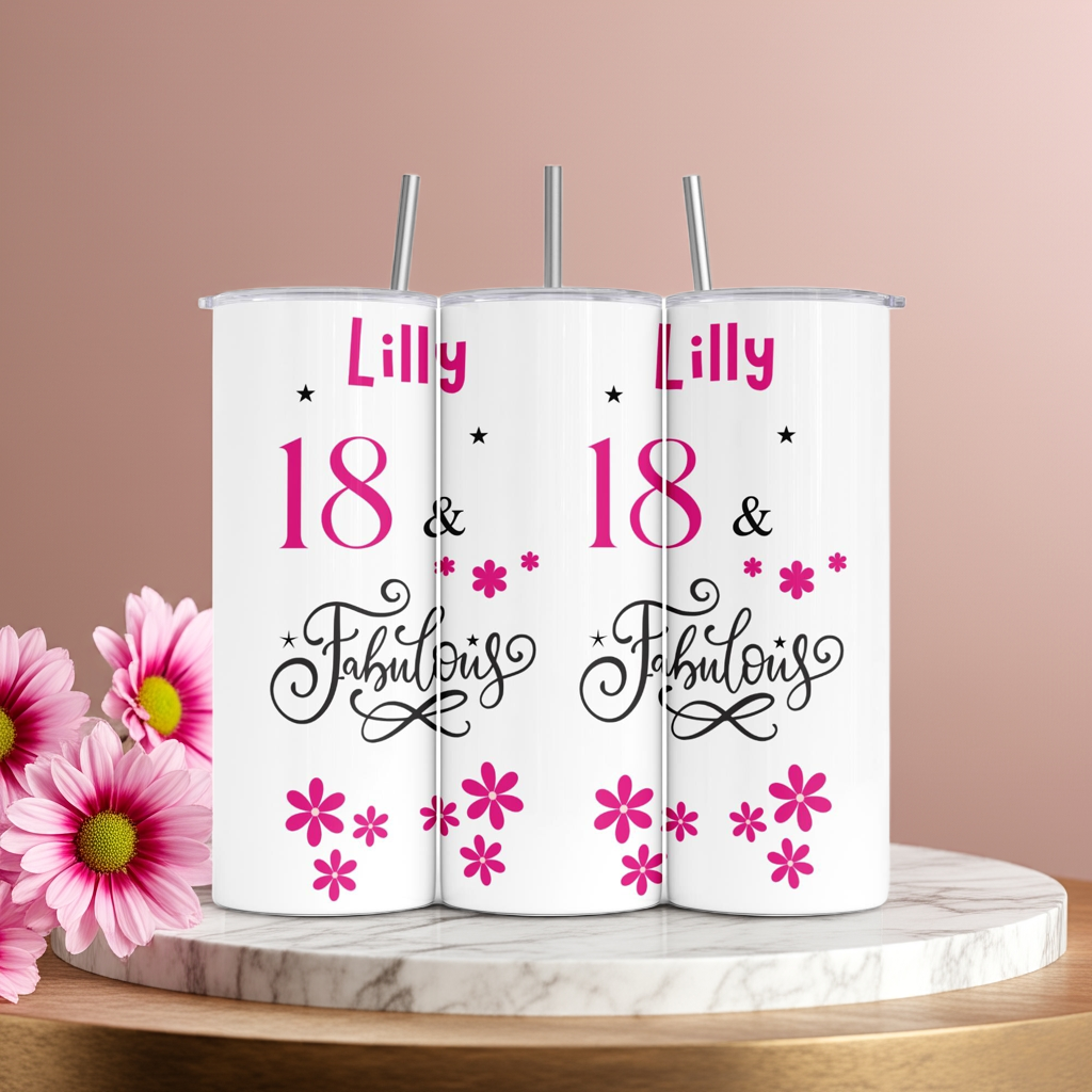 Personalised Insulated Tumbler Travel Bottle - Fabulous Birthday