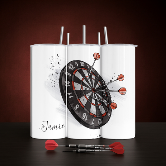 Personalised Tumbler Travel Sports Bottle - Darts Design